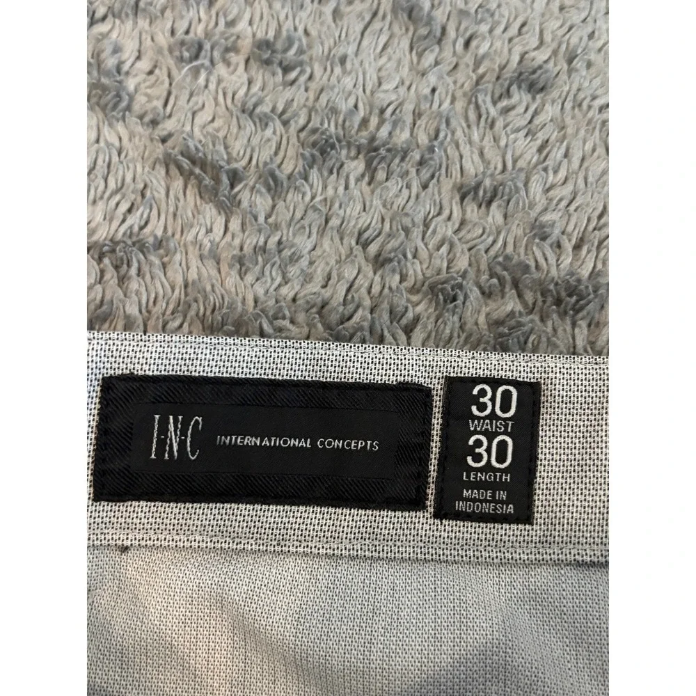INC International Concepts Mens Gray Dress Pants Trousers 30x30 Straight Leg